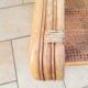 Banquette en rotin et cannage