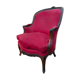 Bergère Gondole – Style Louis XV – Noyer Sculpté – Clous Bronze