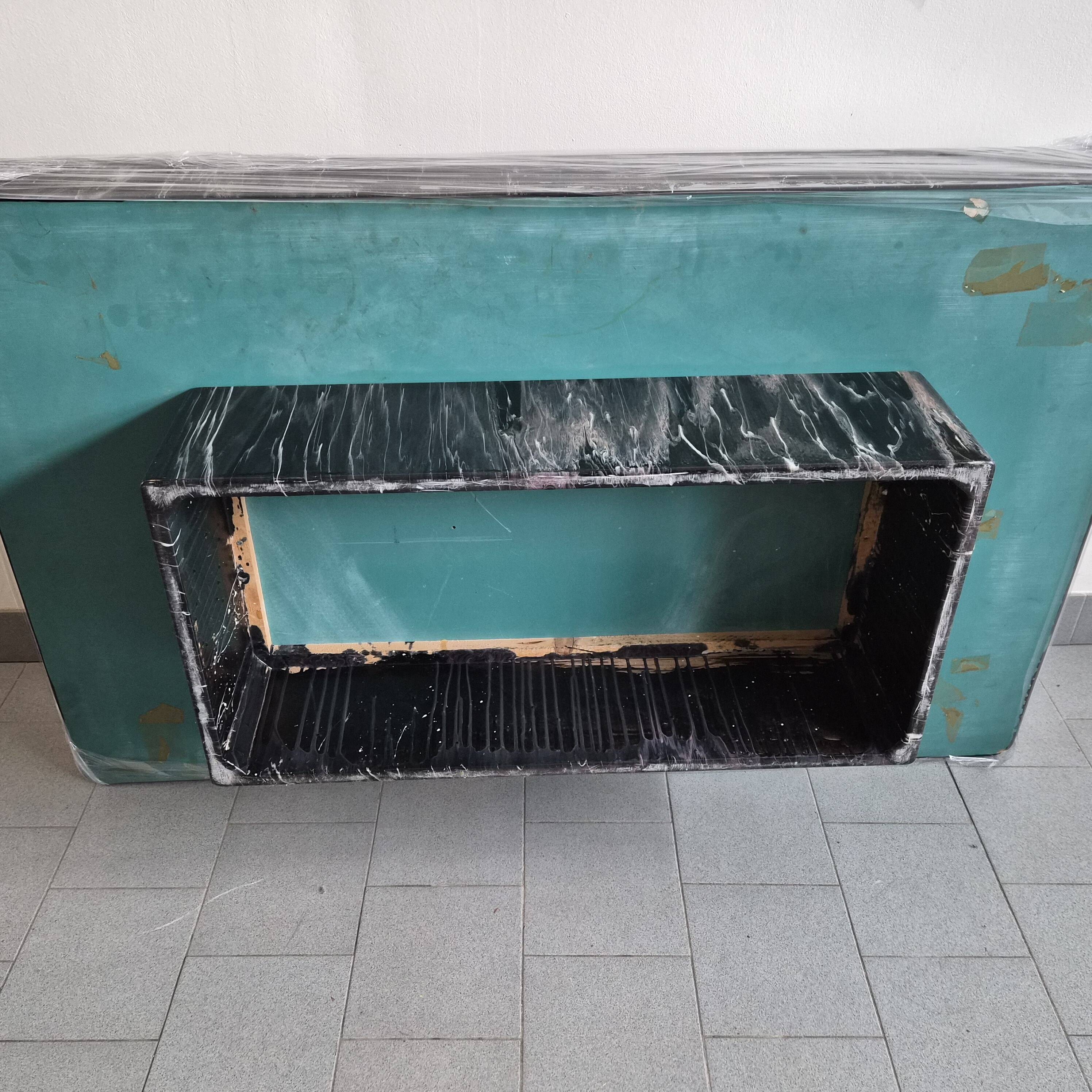 1970s vintage marble effect coffee table
