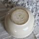Vintage round earthenware salad bowl with fruit pattern