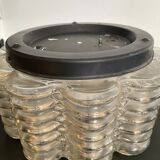 Wiła Leuchten wall lamp in molded glass 60s-70s