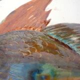 Ceramic dish, enameled terracotta, signed Puigdemont, 1960s, fish