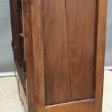 Walnut glazed bookcase with nineteenth century rose window