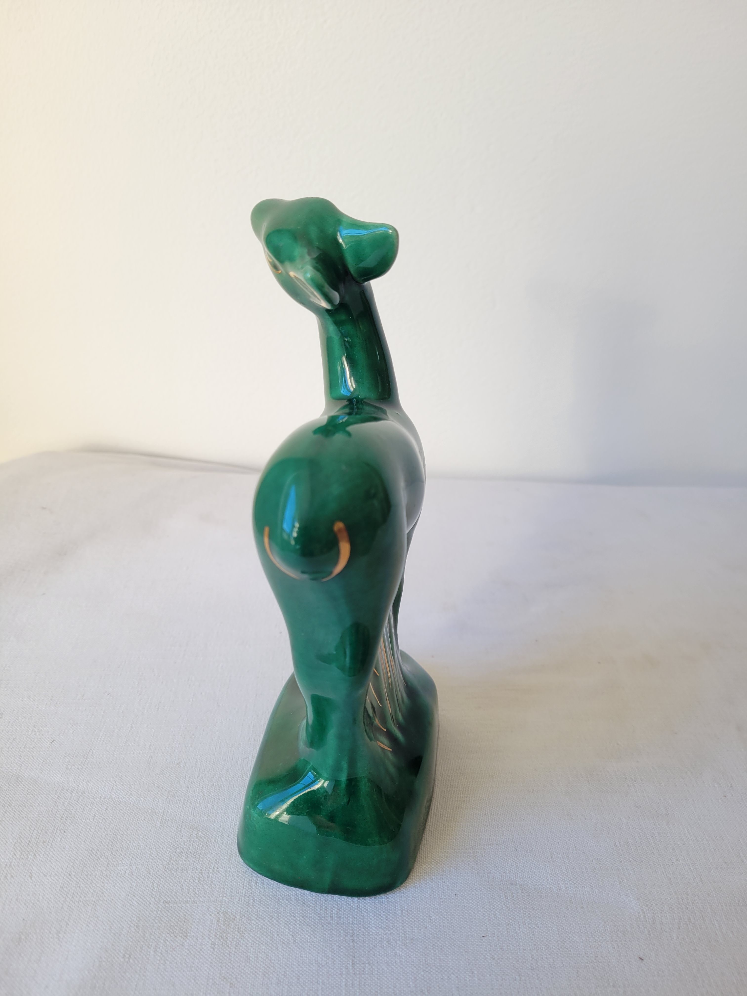 Figurine zoomorphe art déco faon vert