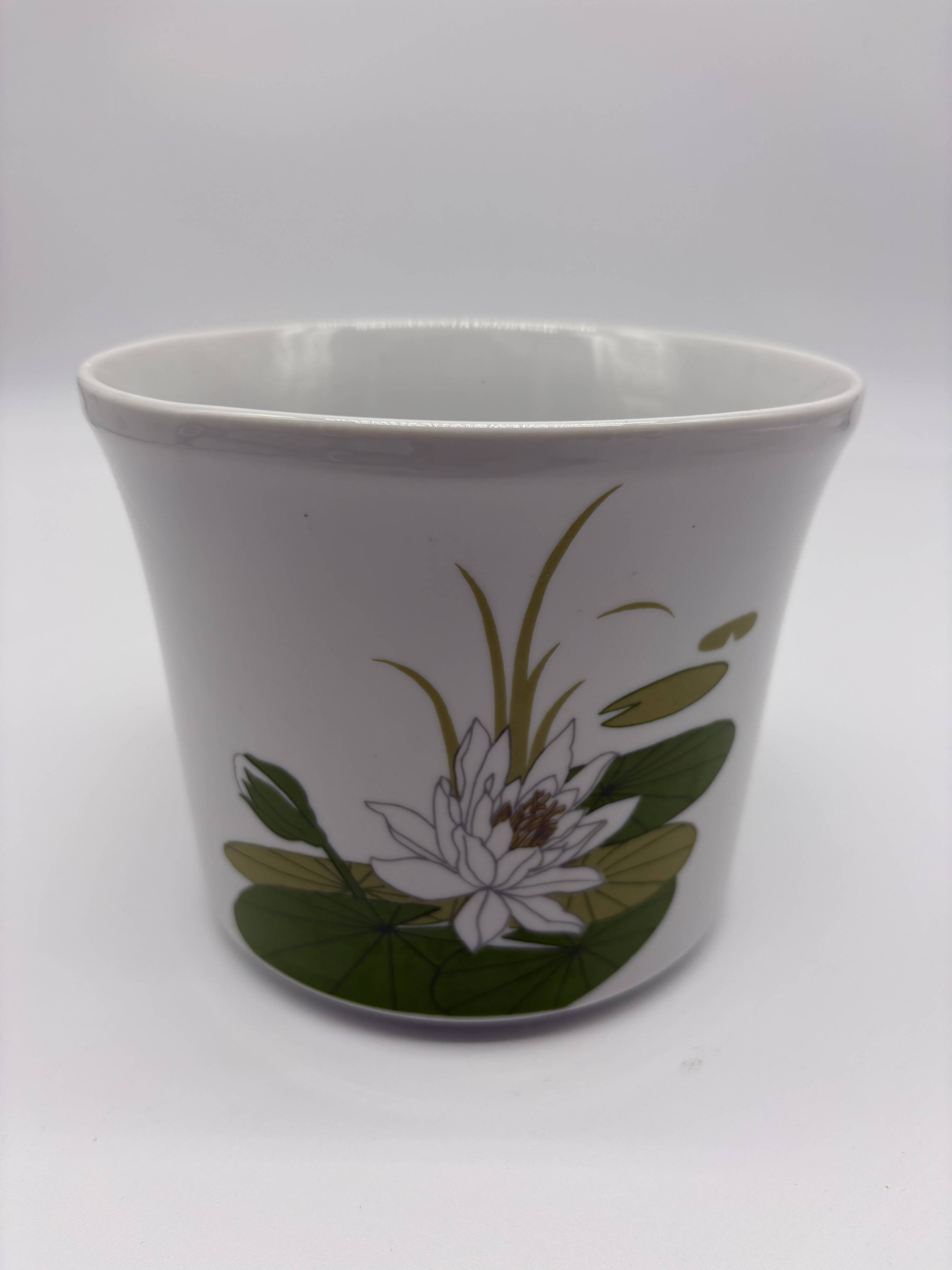 Vintage Cache Pot Kahla Porcelain RDA Nénuphar East Germany