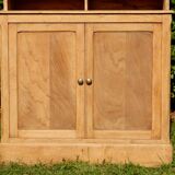 Superbe ancien meuble de métier à casiers et placard en chêne massif