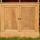 Superb antique workshop cabinet with compartments and cupboard in solid oak