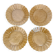 Set of four vintage Duralex Marguerite plates