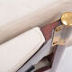 Beige Midcentury Lounge Chair with Ottoman Model "Sella" by Carlo de Carli