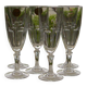 Set of 6 arques crystal champagne flutes. bergamo model.