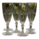 Set of 6 arques crystal champagne flutes. bergamo model.