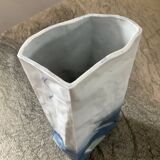 Vintage crumpled porcelain vase