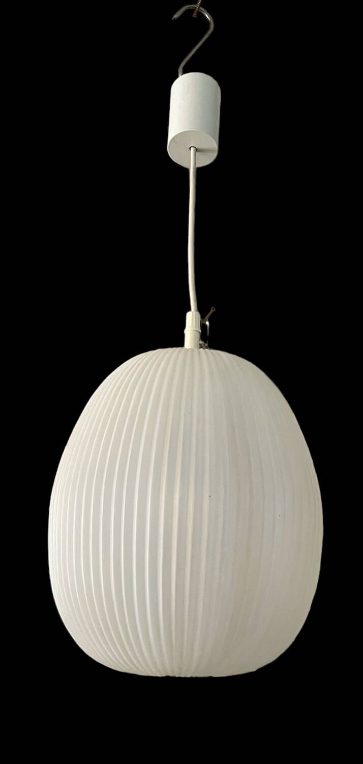 Cocoon Plissée chandelier by Aloys Gangkofner for Erco