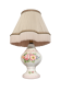 Antique lamp in hand-painted faience by Colas Roger Clamecy