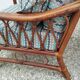 Pair of glacier blue rattan armchairs French Riviera vintage ép