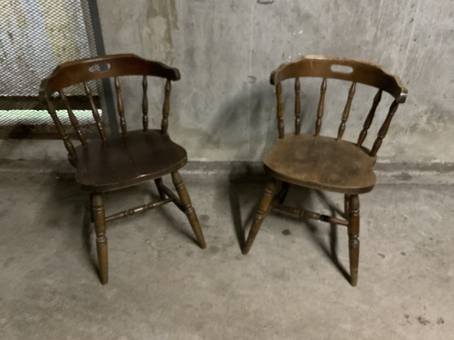 Pair of vintage wooden western chairs