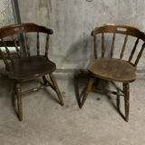 Pair of vintage wooden western chairs