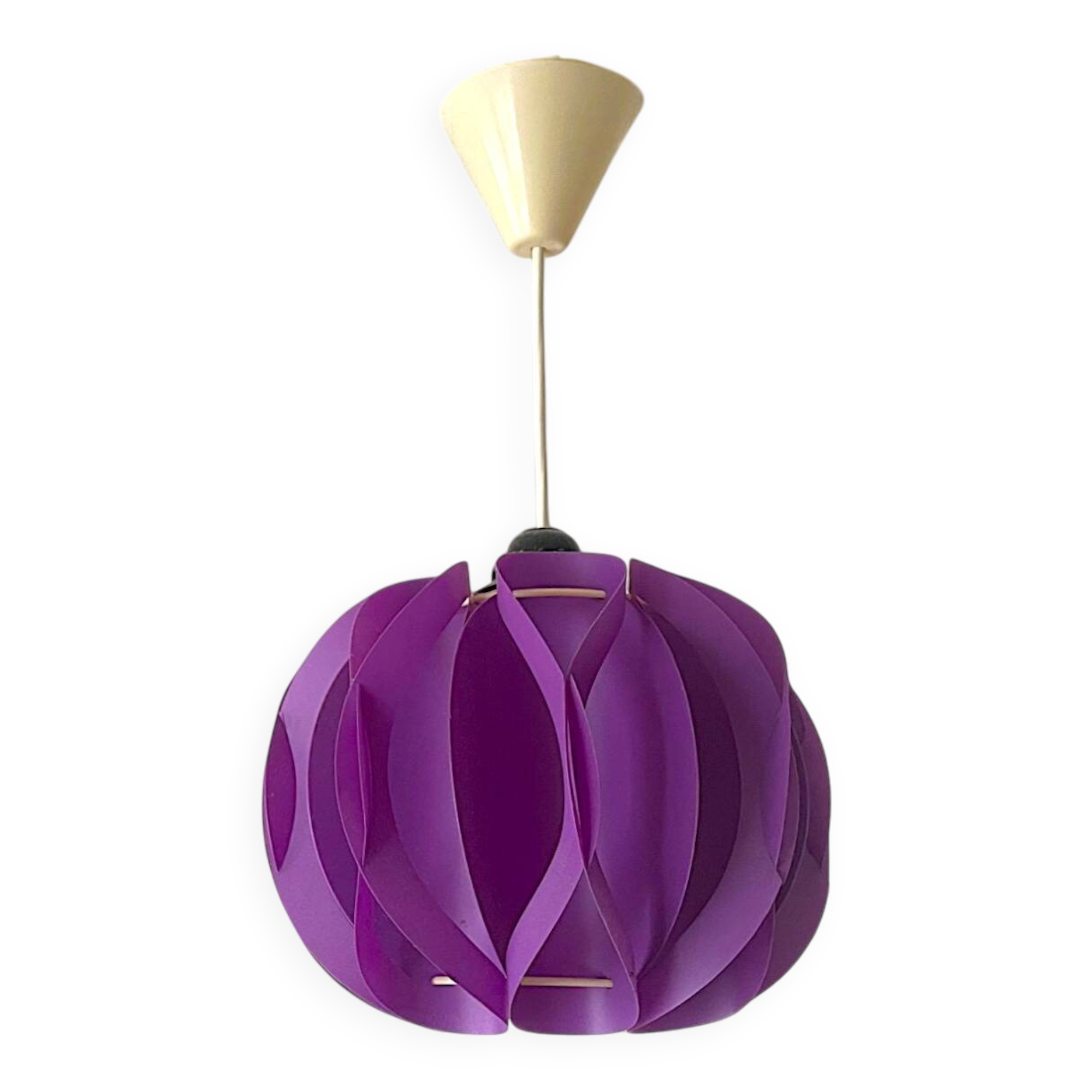 Purple Mid Century Modern lamp from 1970s