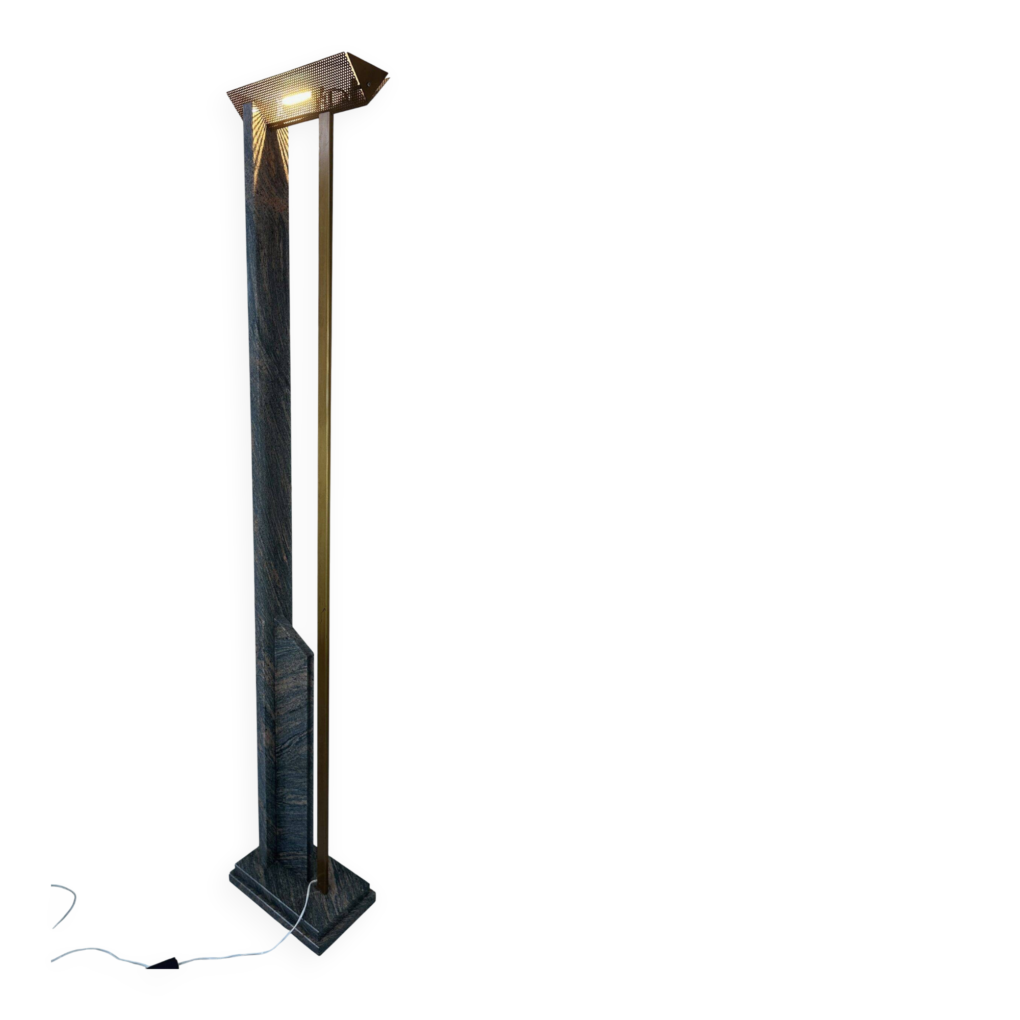 Vintage granite floor lamp