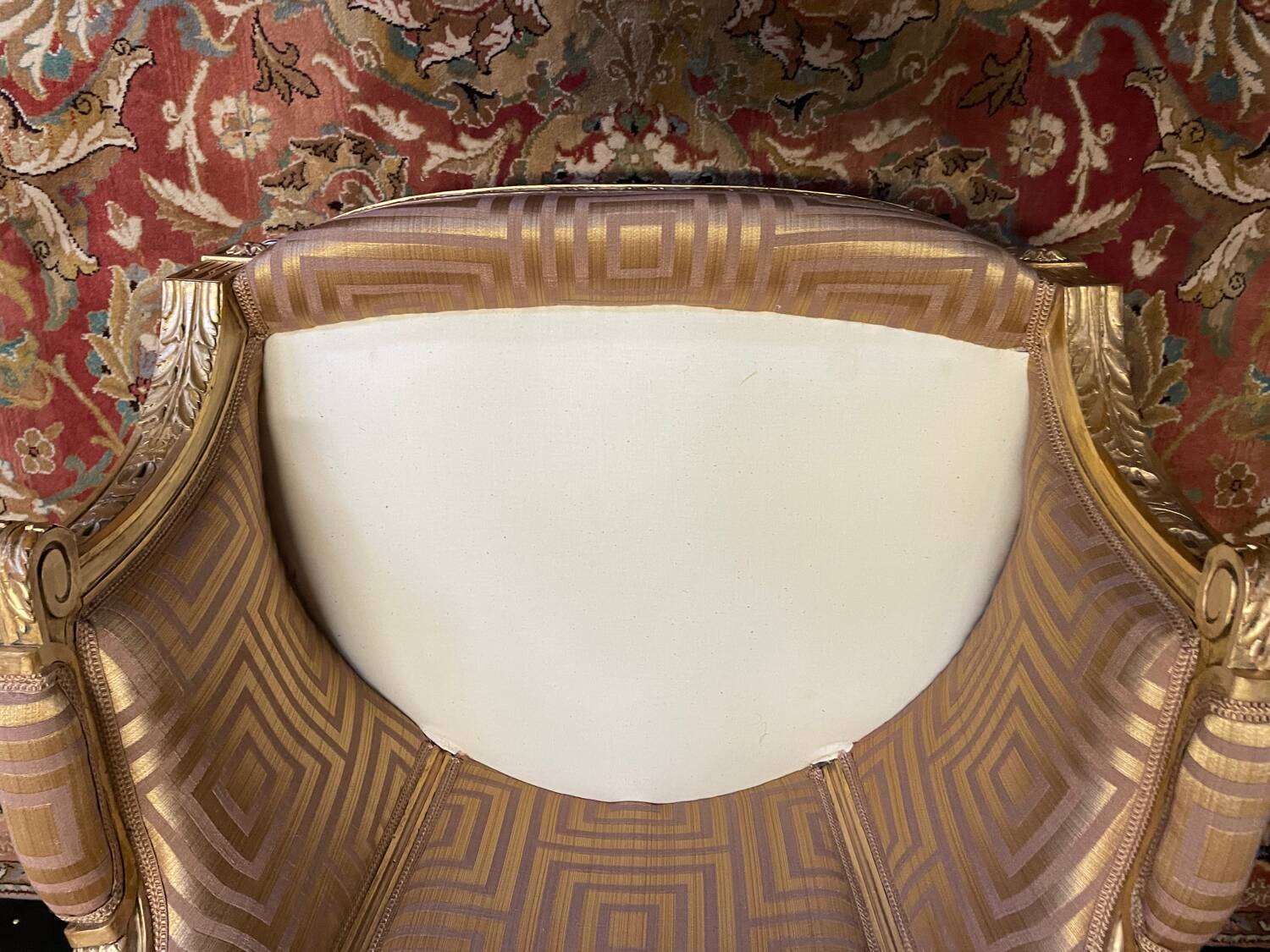 Fauteuil - Bergère à oreilles de style Louis XVI