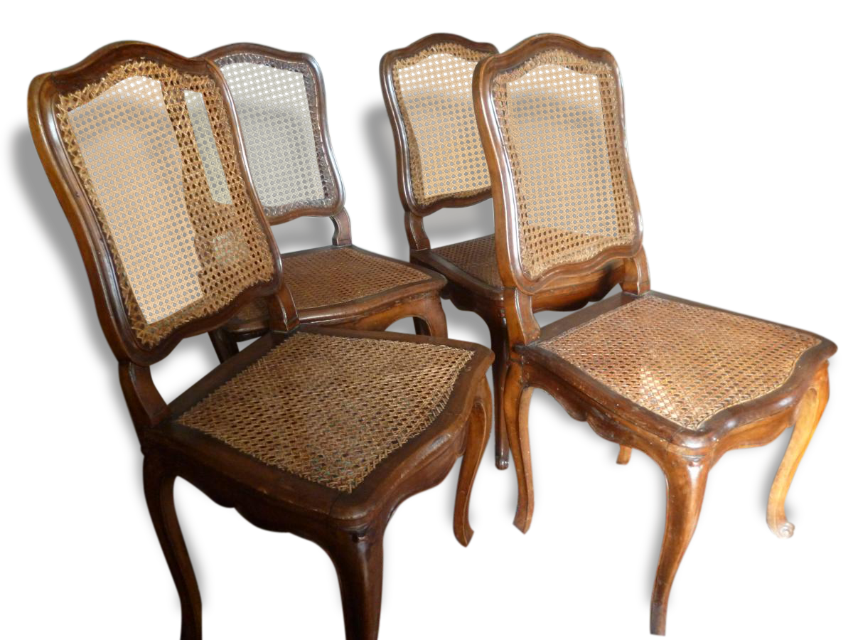 4 chairs Louis XV