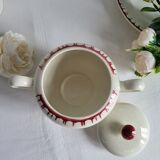 Sarreguemines earthenware sugar bowl, Epernay pattern