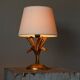 Gold metal table lamp with wheat pattern, mid-20th century.