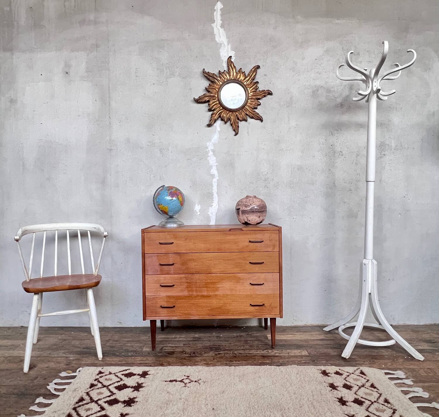 Commode en teck vintage