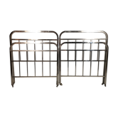 Paire de lits en chrome Art déco, années 1940
