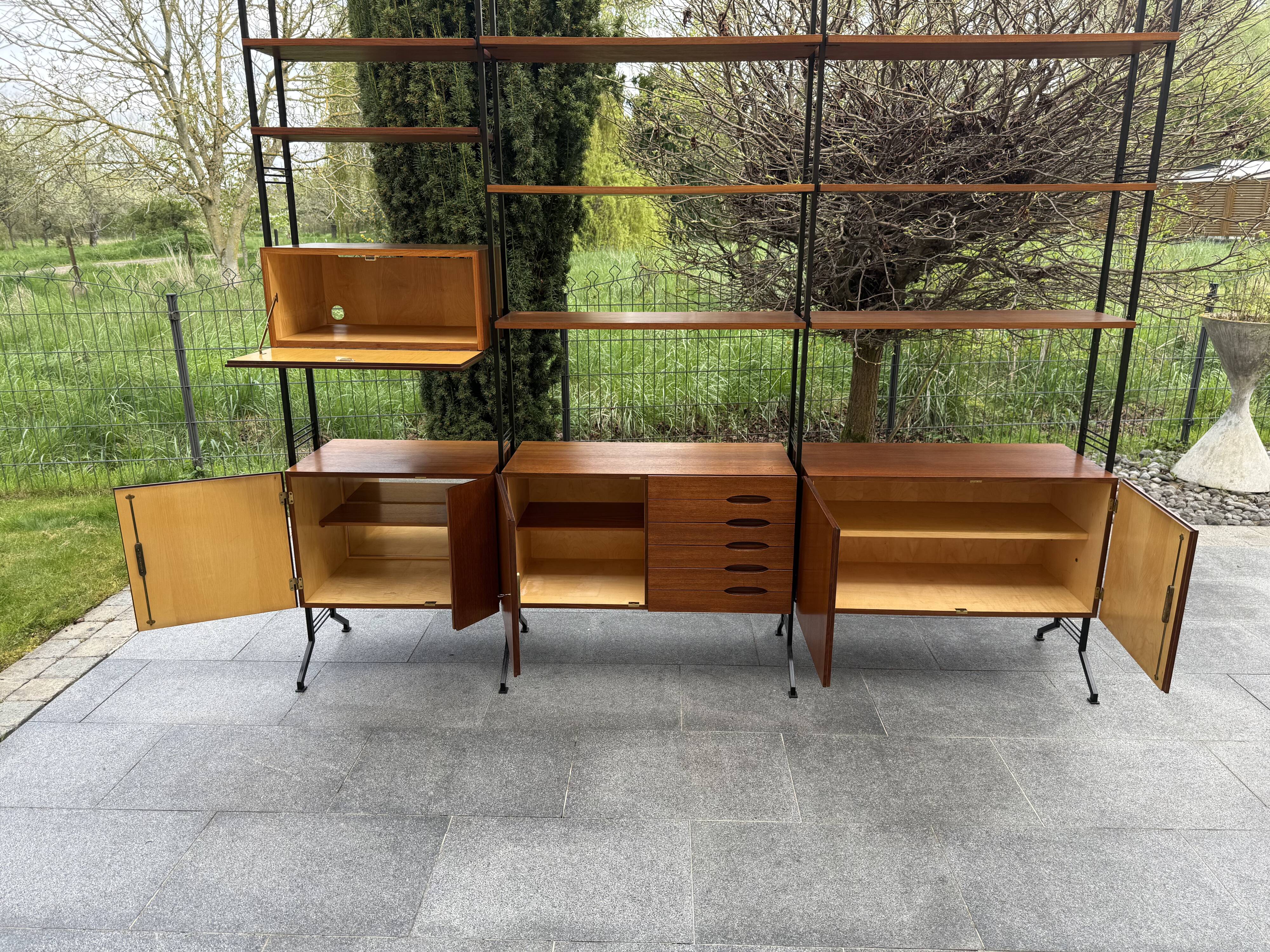 Bibliothèque modulable  scandinave année 60