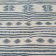 Hand-woven white and blue kilim carpet  75x125cm