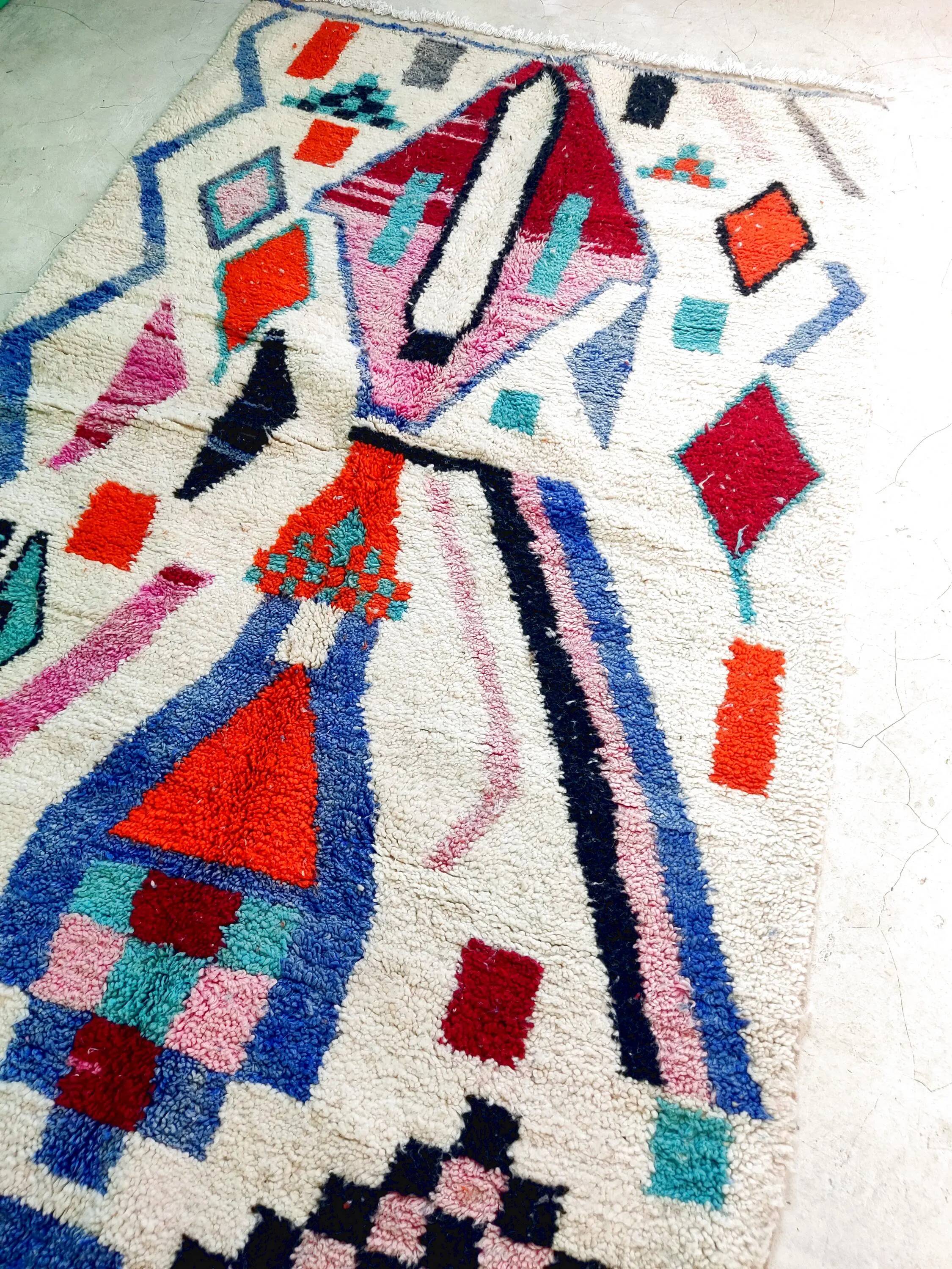 Handmade Moroccan rug in wool 3 x 2 m