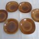 6 Hollow e-enamel enamel porcelain plates from Sologne France