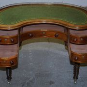 Military Campaign Kidney Desk Regency by Gillow's of Lancaster with Brass Gallery