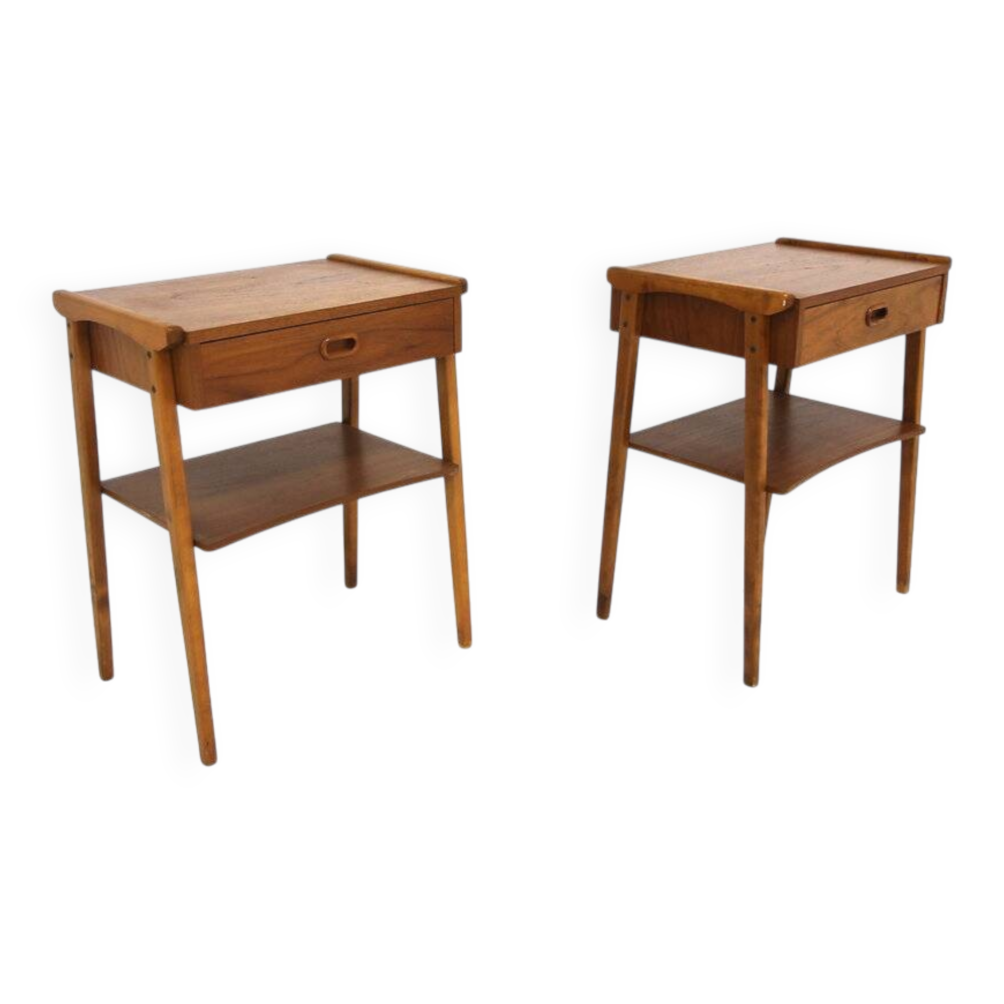 2 Scandinavian teak bedside tables, Sweden, 1960