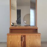 Vintage chest of drawers with triptych mirror, 60's