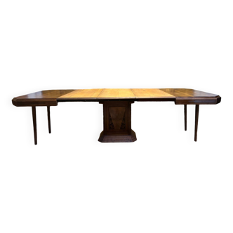 Art deco dining table central leg