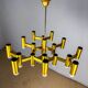 Gaetano Sciolari geometric chandelier, 19 lights, Italy, 1970s