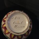 Cracked ceramic vase 1950 by Cerart Monaco