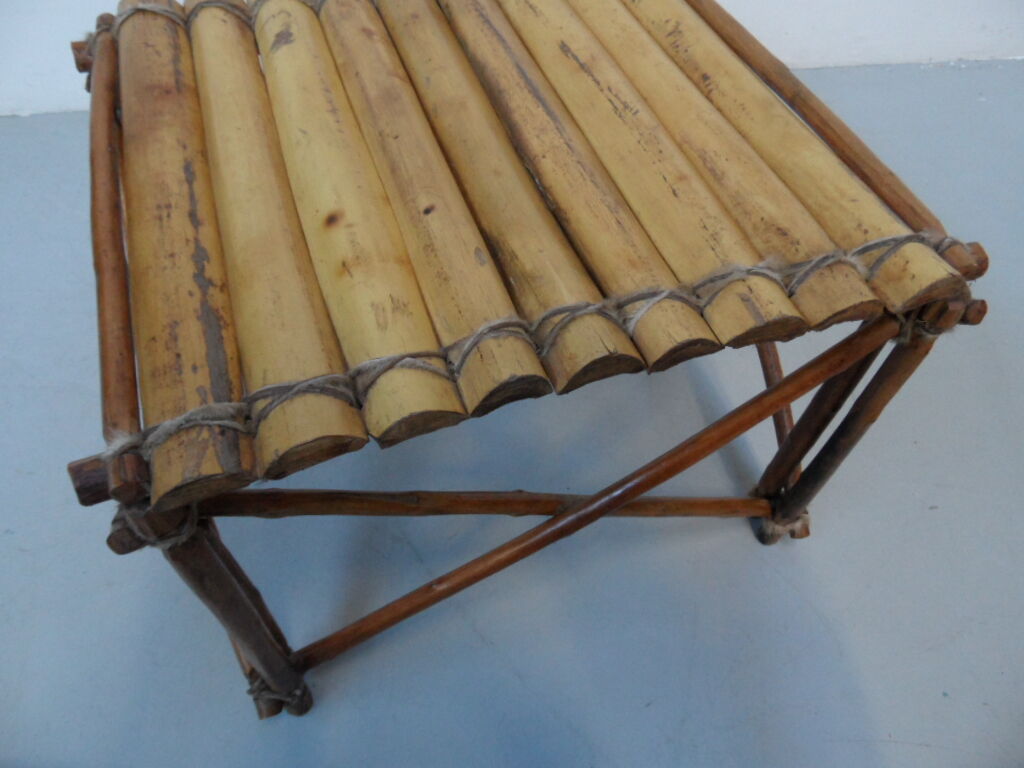 Vintage bamboo sidetable 1950s