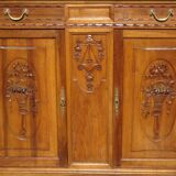 Art Deco buffet in walnut and marble