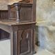 Small 19th century church chest bench in solid oak
