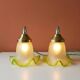 Duo de lampes baladeuses tulipes vertes