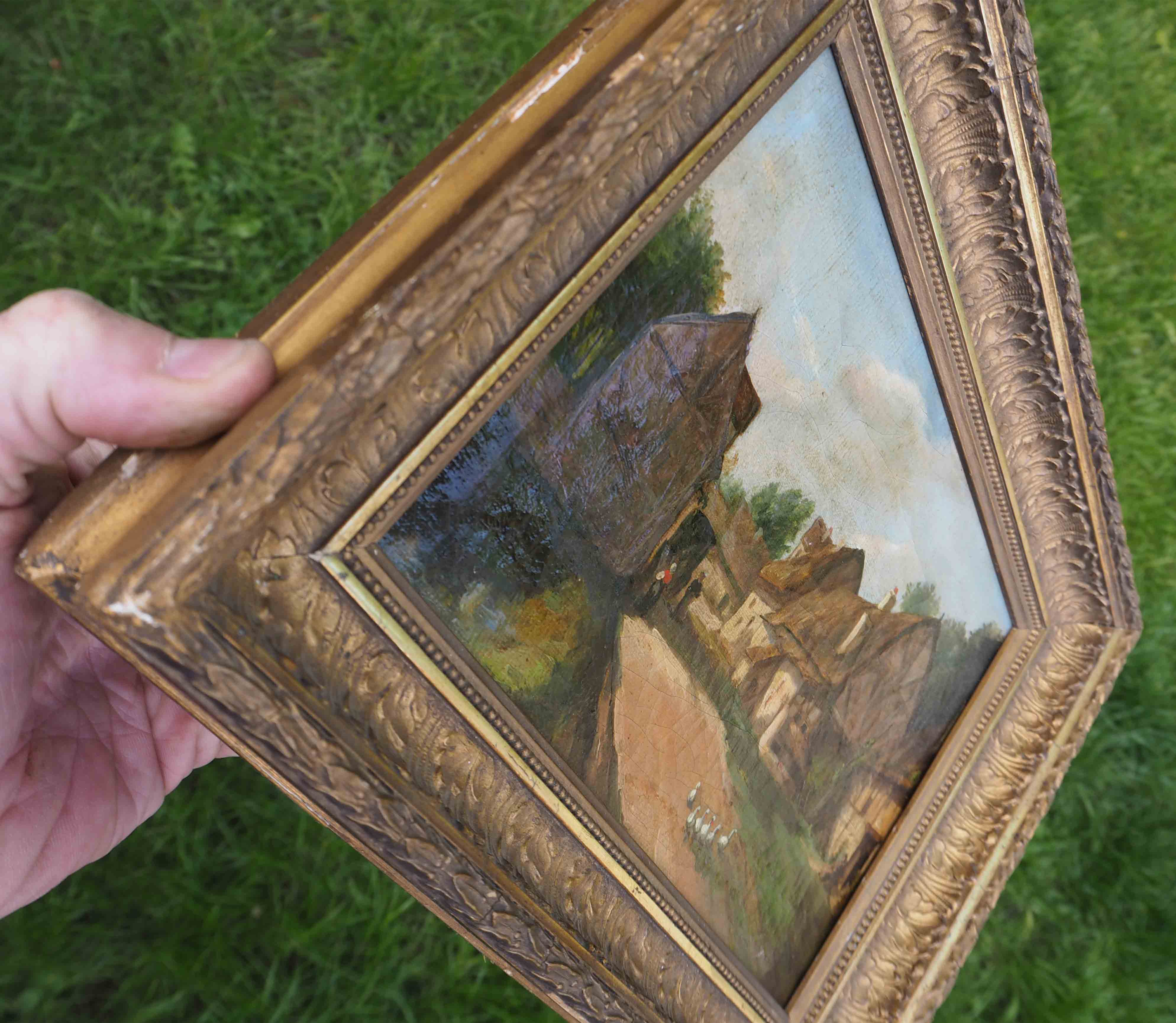 The entrance to the bustling village 19th century