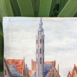 Oil on canvas seen from Bruges
