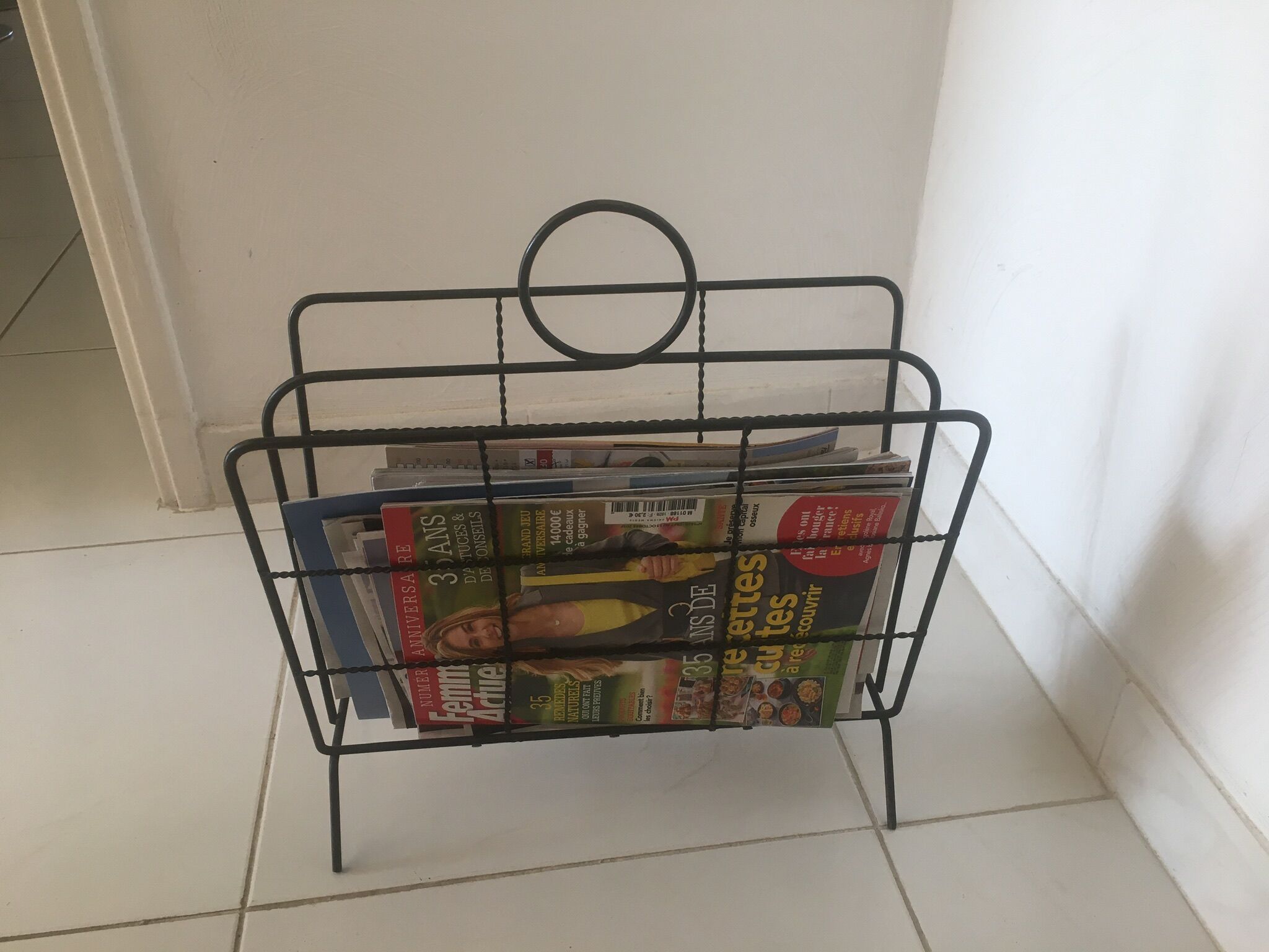 Black metal magazine door