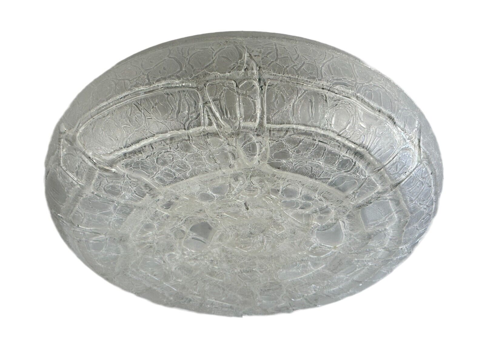 60s 70s ceiling lamp Plafoniere Ice Glass Doria Germany Space Age Design