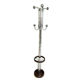 Vintage chrome metal coat rack
