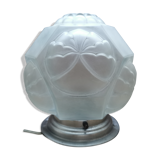 Art deco pressed glass pose lamp