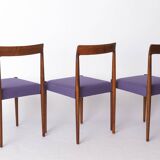 Lot de 6 chaises de salle à manger vintage en palissandre par Lübke, Allemagne, années 1970